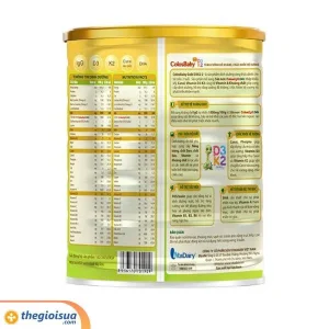 Sữa bột dinh dưỡng công thức ColosBaby Gold D3K2 2+ 800g