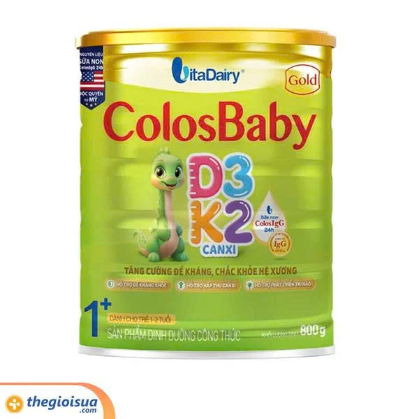 Sữa bột dinh dưỡng công thức ColosBaby Gold D3K2 1+ 800g