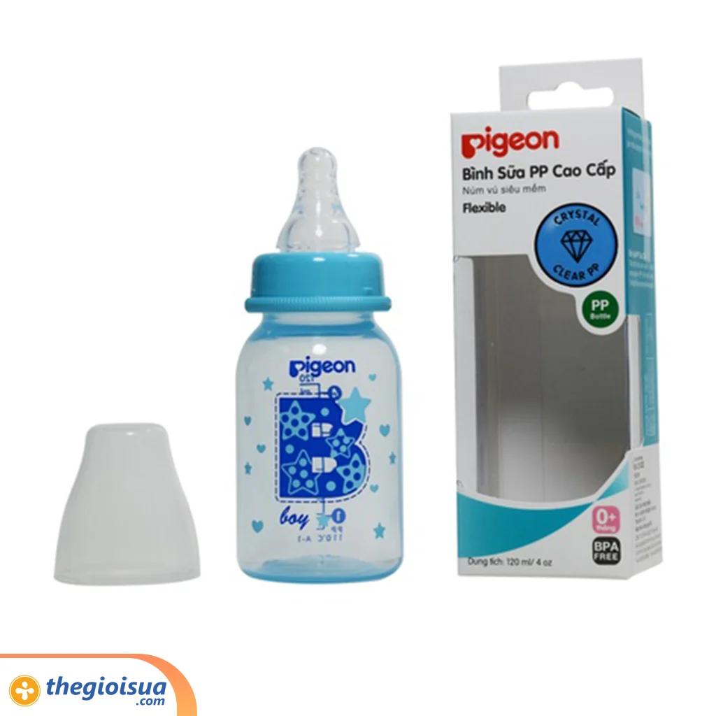 Bình sữa Pigeon PP cao cấp Xanh 120ml
